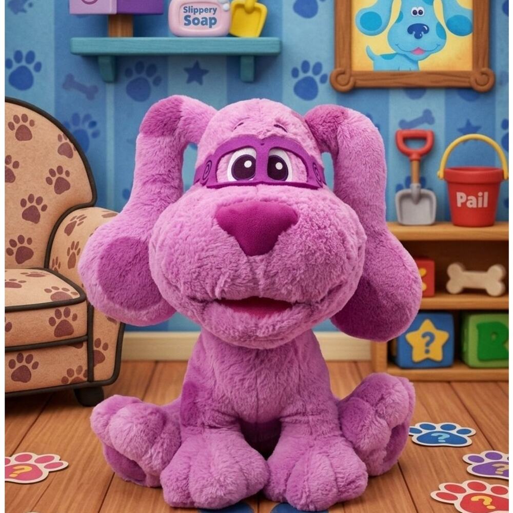 2020 Nickelodeon Blue's Clues & You Magenta With Glasses 16" Plush Viacom